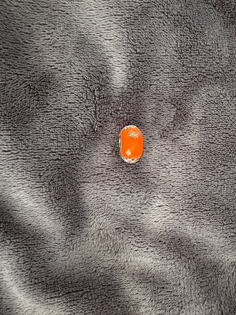 ROYAL ORANGE Glass Troll Bead